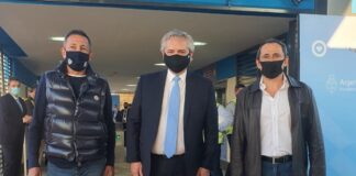 Fernández con Sasia y Maturano