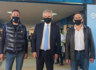 Fernández con Sasia y Maturano