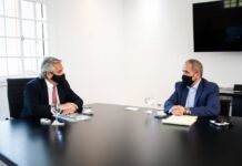 Alberto Fernández se reunió con Sergio Palazzo