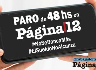 Trabajadores de Página|12 van a paro por reclamo salarial