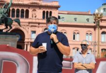Ramón Muerza encabezó un brindis por fin de año y apuntó contra Cavalieri: “Tuvimos una paritaria desastrosa”