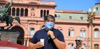 Ramón Muerza encabezó un brindis por fin de año y apuntó contra Cavalieri: “Tuvimos una paritaria desastrosa”