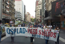 Los trabajadores de OSPLAD realizaron un paro en la obra social