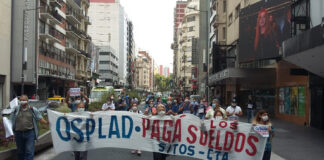 Los trabajadores de OSPLAD realizaron un paro en la obra social