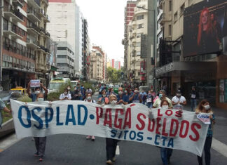 Los trabajadores de OSPLAD realizaron un paro en la obra social