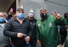 Crisis en Garbarino: Moyano y Muerza marcharon para exigir el pago de sueldos adeudados