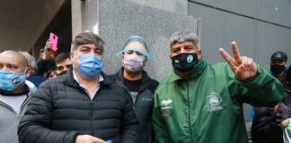Crisis en Garbarino: Moyano y Muerza marcharon para exigir el pago de sueldos adeudados