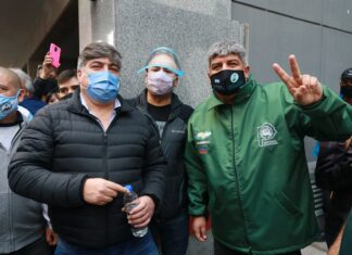 Crisis en Garbarino: Moyano y Muerza marcharon para exigir el pago de sueldos adeudados