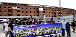Protesta del Sindicato de Marítimos en el Buquebus