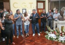 Parte de la CGT le rindió homenaje a Néstor Kirchner