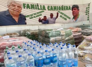 Sindicato de Camioneros envía a Corrientes 25 camiones con mercadería y agua